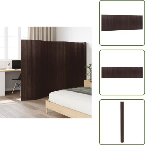 Biombo marrón - vidaXL Biombo divisor de bambú marrón oscuro ancho 600 cm alto 165 cm - Separador de habitaciones