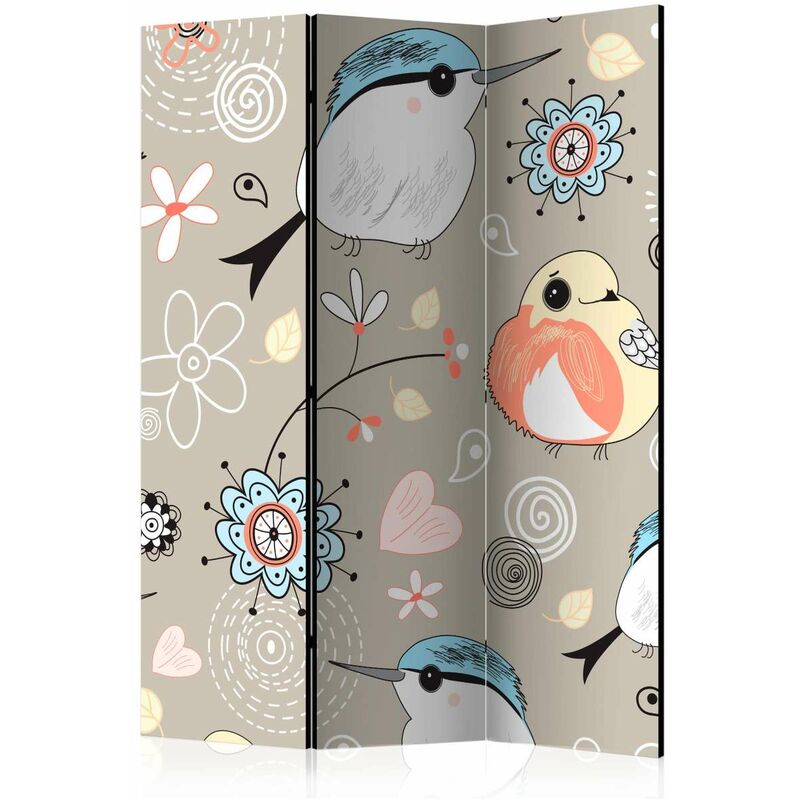 

Biombo - Natural pattern with birds [Room Dividers] Medidas 135X172