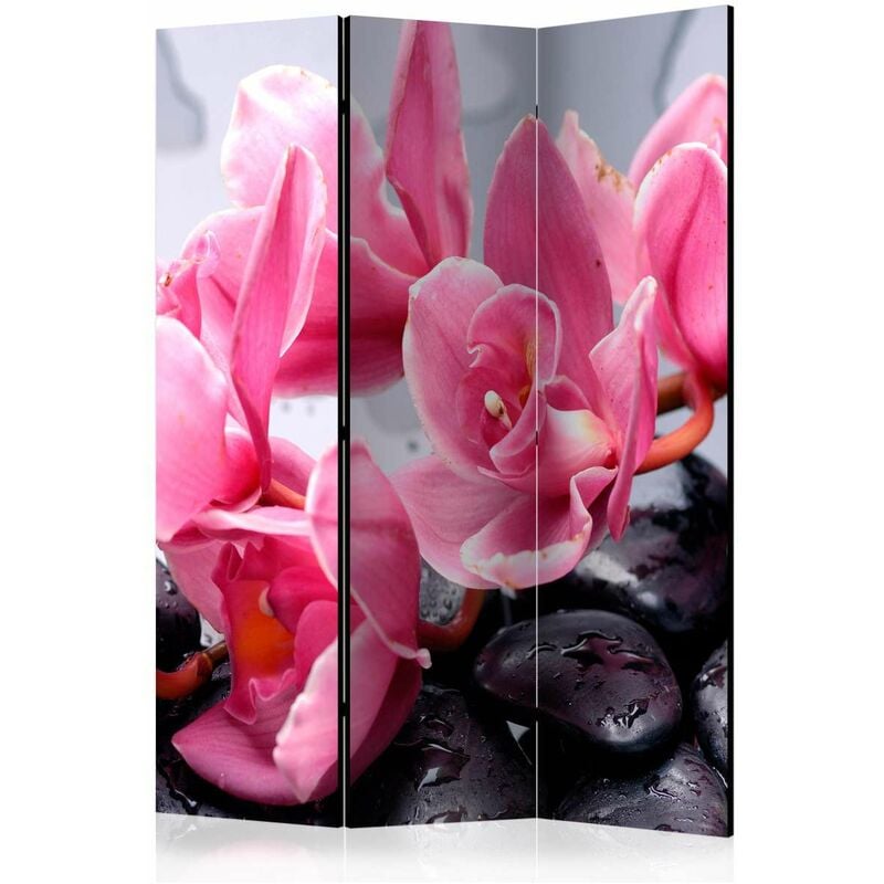 

Biombo - Orchid flowers with zen stones [Room Dividers] Medidas 135X172