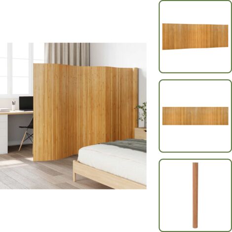 Biombo para salón - vidaXL Biombo divisor de bambú color natural ancho 600 cm alto 165 cm - Biombo para dormitorio