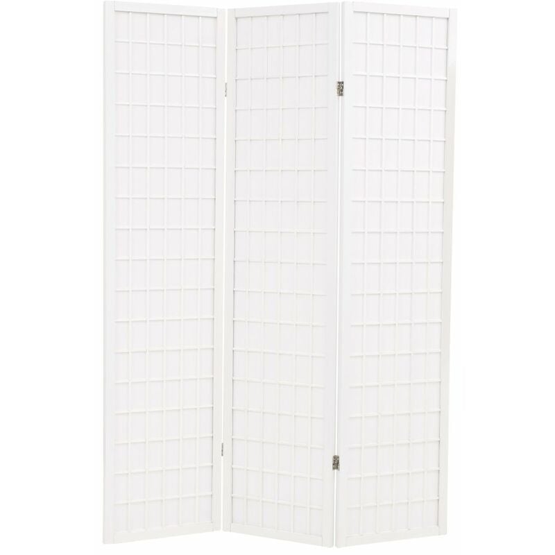 

Biombo plegable 3 paneles estilo japones 120x170 cm blanco