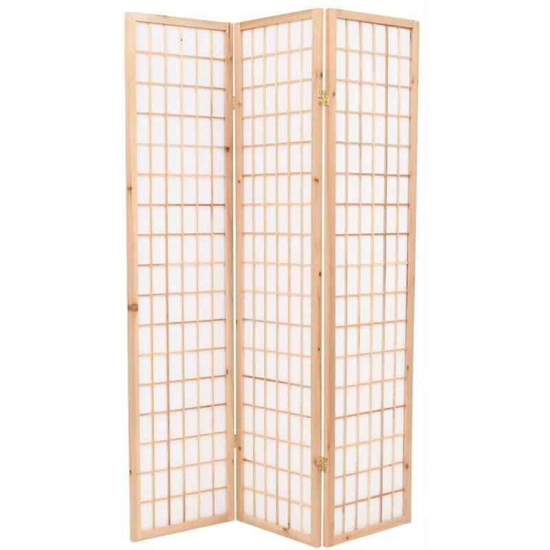 

Biombo plegable 3 paneles estilo japones 120x170 cm natural