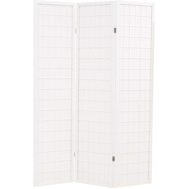 

Biombo Plegable Estilo Japonés con 3 Paneles 120x170 cm Blanco - Blanco - Vidaxl