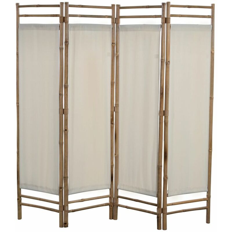 

Biombo plegable con 4 paneles 160 cm bambu lona
