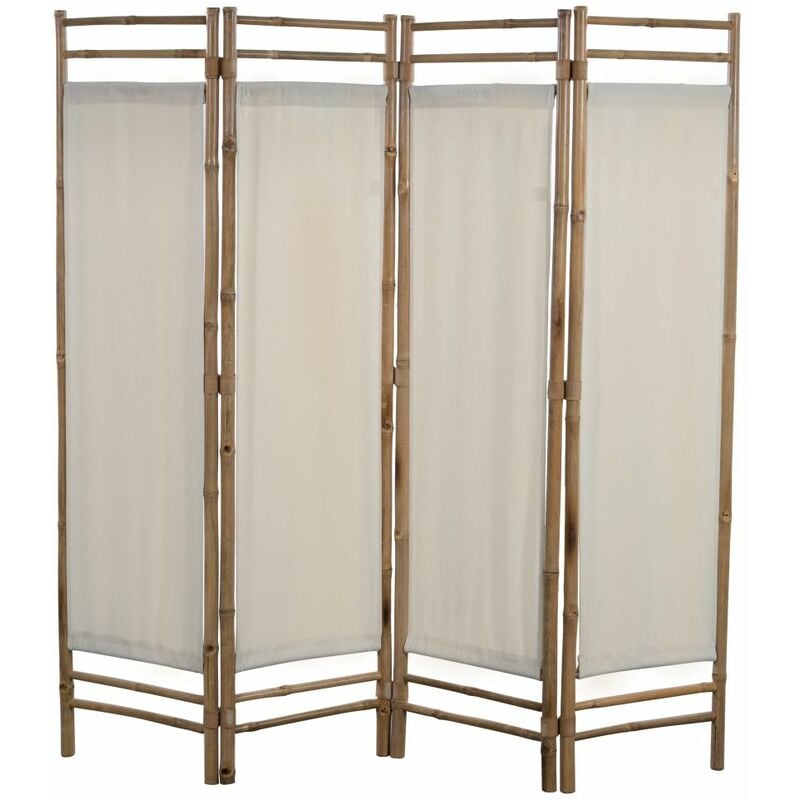 

Biombo plegable con 4 paneles 160 cm bambú lona