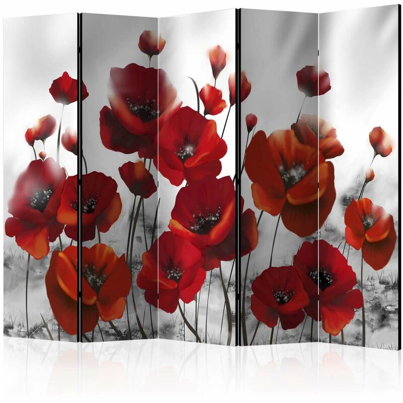 

Biombo - Poppies in the Moonlight II [Room Dividers] Medidas 225X172