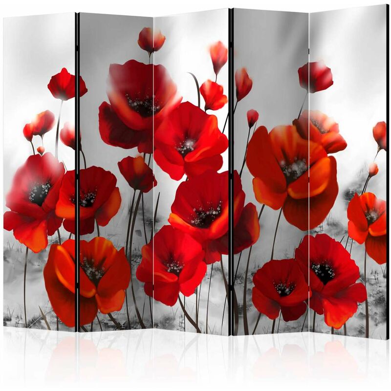 

Biombo - Poppies in the Moonlight II [Room Dividers] Medidas 225X172