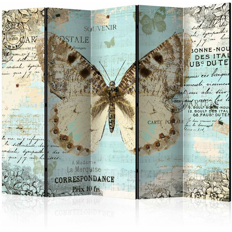 

Biombo - Postcard with butterfly II [Room Dividers] Medidas 225X172