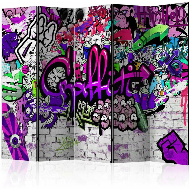 

Biombo - Purple Graffiti [Room Dividers] Medidas 225X172