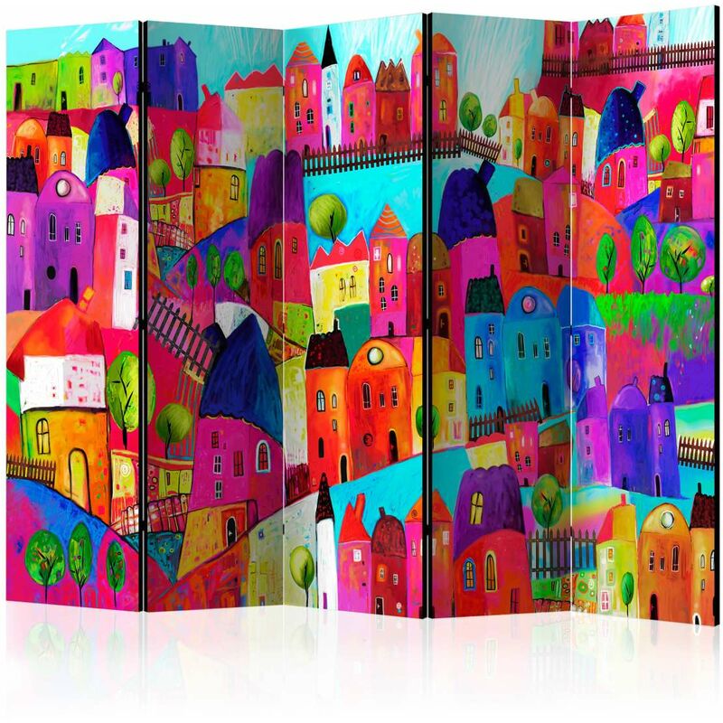 

Biombo - Rainbow-hued town II [Room Dividers] Medidas 225X172