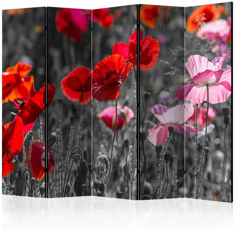 

Biombo - Red Poppies II [Room Dividers] Medidas 225X172