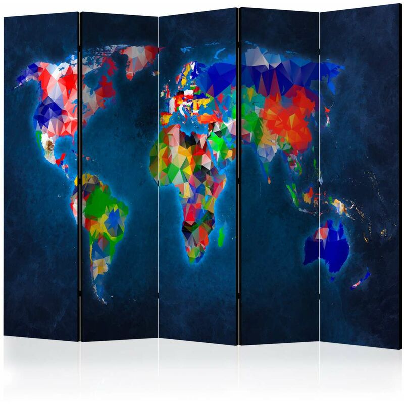 

Biombo - Room divider  Colorful map Medidas 225X172
