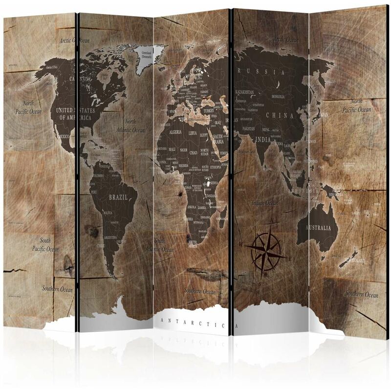

Biombo - Room divider  Map on the wood Medidas 225X172