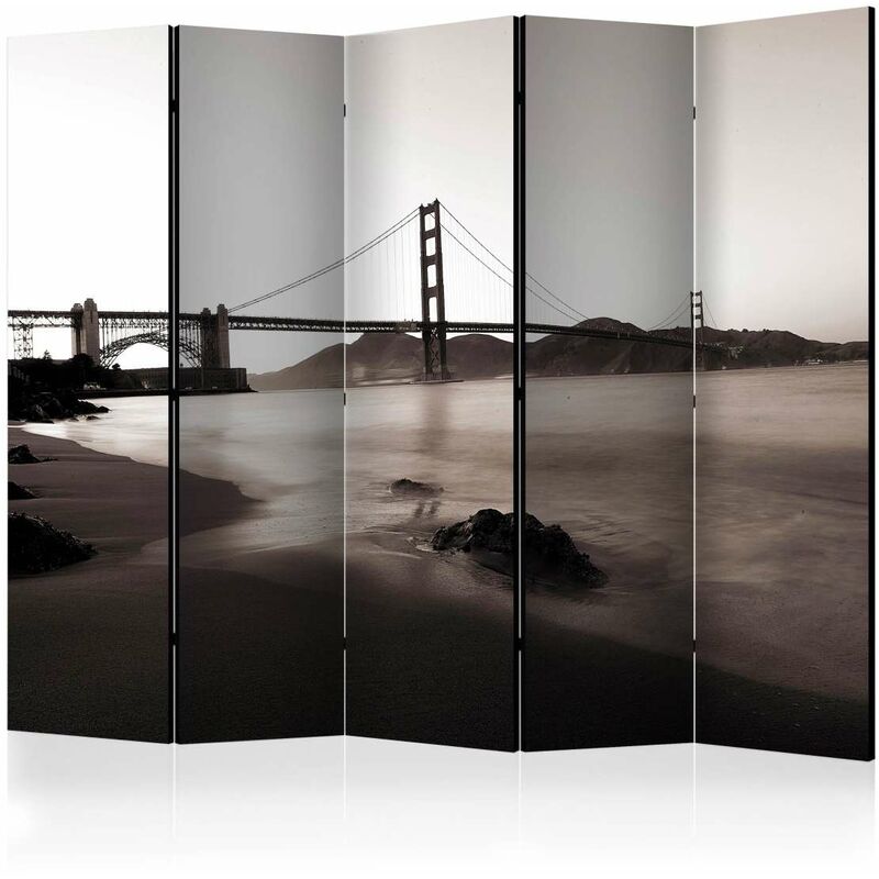 

Biombo - San Francisco: Golden Gate Bridge in black and white II [Room Dividers] Medidas 225X172