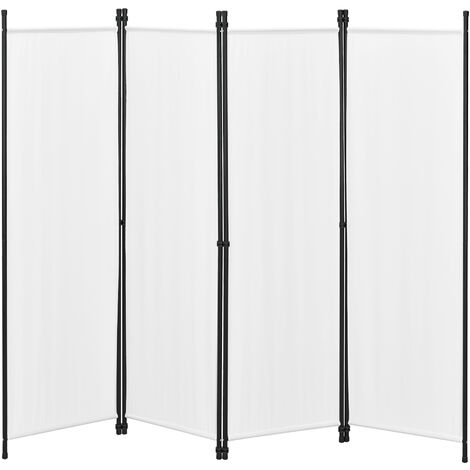 HOMCOM Biombo Separador de Ambientes de 3 Paneles Plegable de Cuerda de  Papel 120x170cm Decoración para Dormitorio Salón Blanco