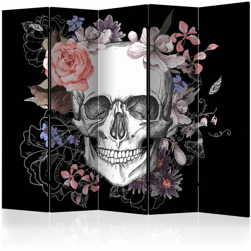

Biombo - Skull and Flowers II [Room Dividers] Medidas 225X172