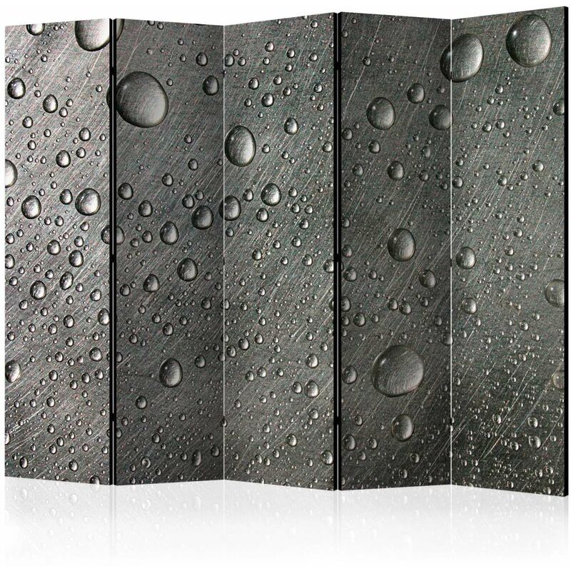 

Biombo - Steel surface with water drops II [Room Dividers] Medidas 225X172