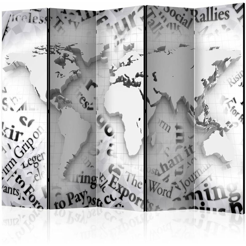 

Biombo - The world of newspapers II [Room Dividers] Medidas 225X172