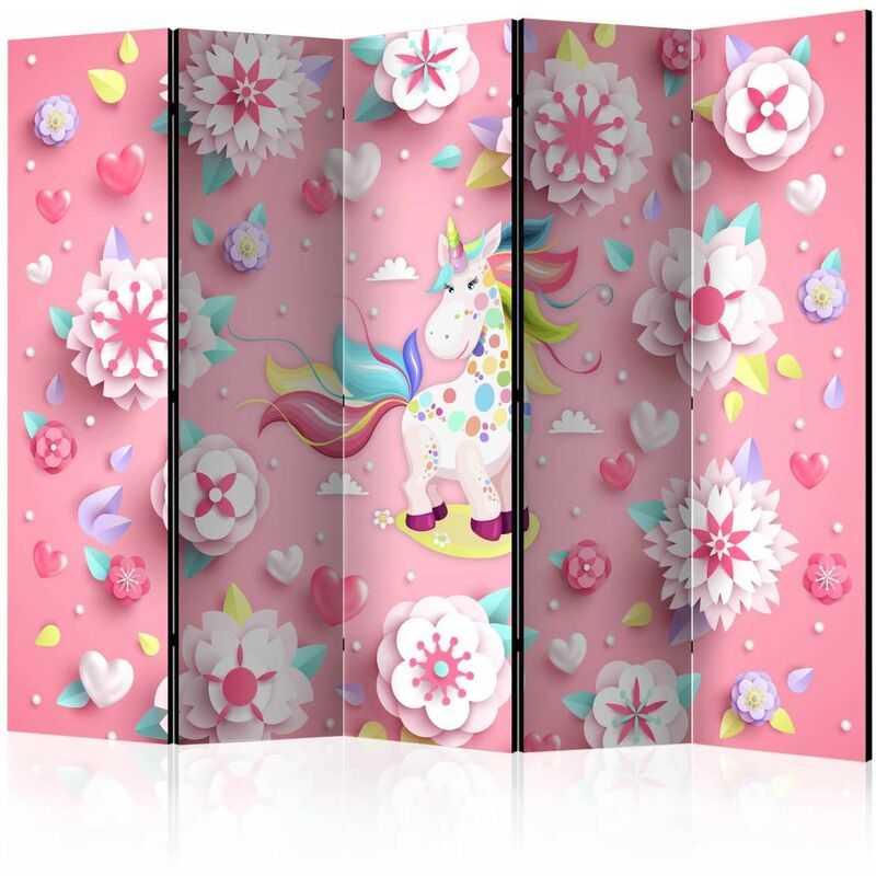 

Biombo - Unicorn on Flowerbed II [Room Dividers] Medidas 225X172