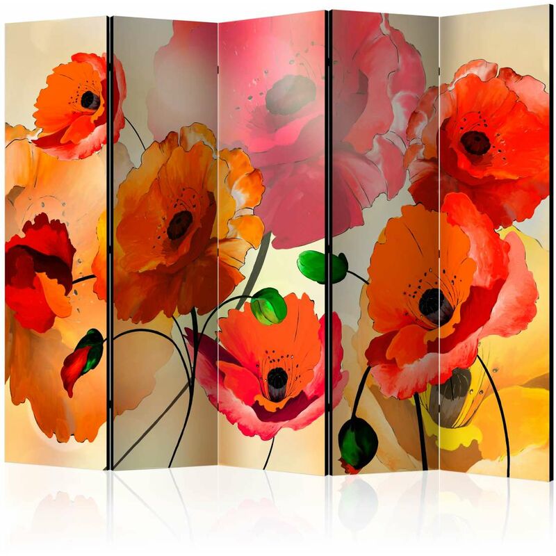 

Biombo - Velvet Poppies II [Room Dividers] Medidas 225X172