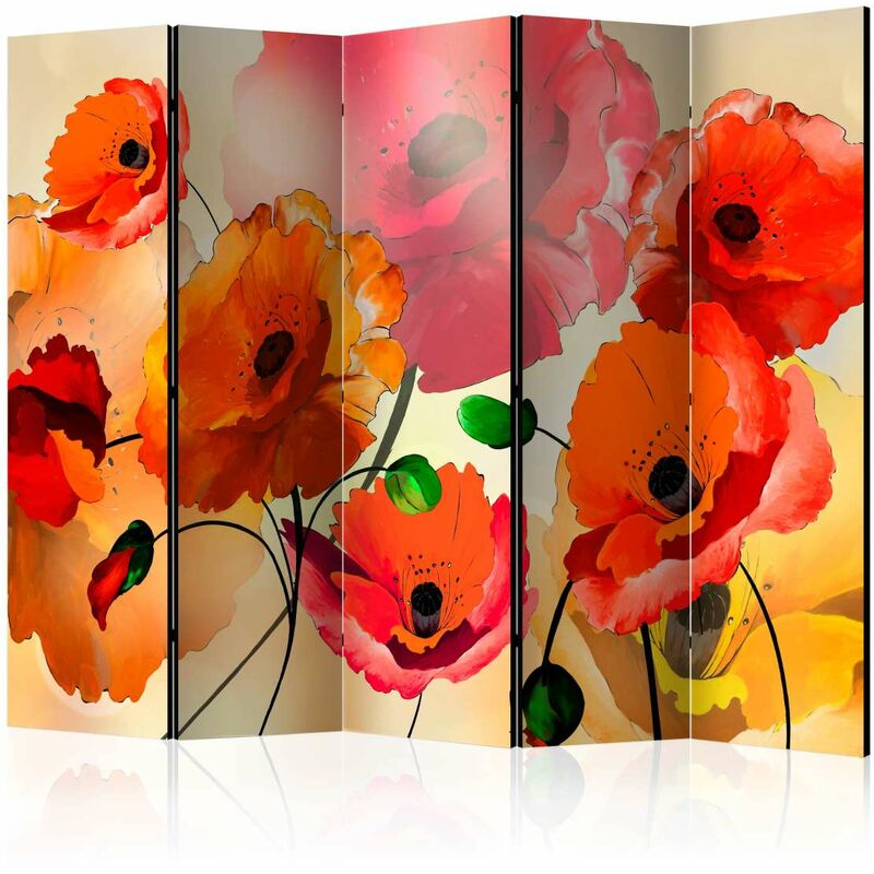 

Biombo - Velvet Poppies II [Room Dividers] Medidas 225X172