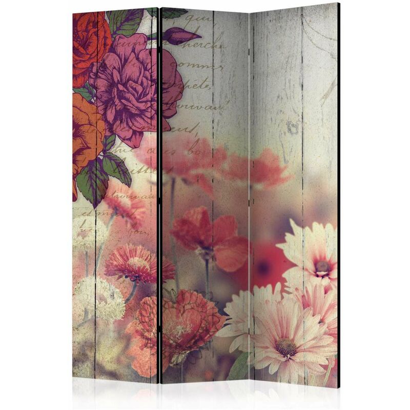 

Biombo - Vintage Flowers [Room Dividers] Medidas 135X172