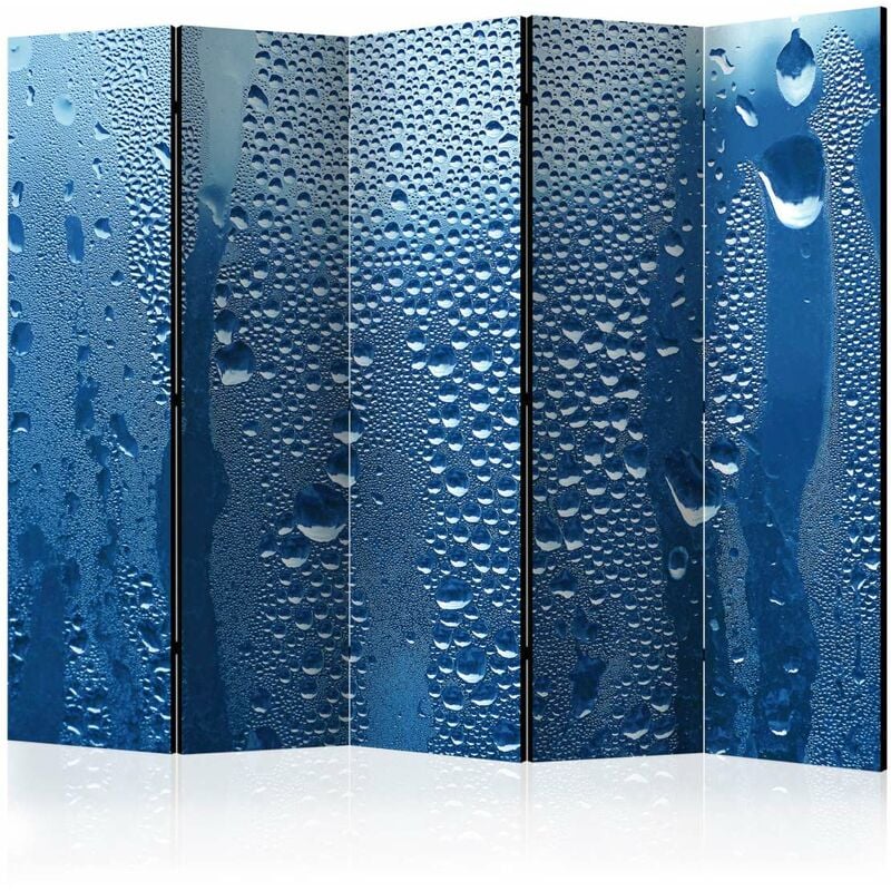 

Biombo - Water drops on blue glass II [Room Dividers] Medidas 225X172