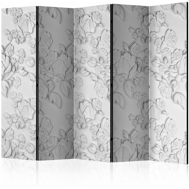 

Biombo - White ornament: roses II [Room Dividers] Medidas 225X172