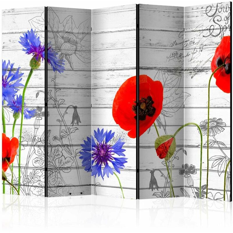 

Biombo - Wildflowers II [Room Dividers] Medidas 225X172
