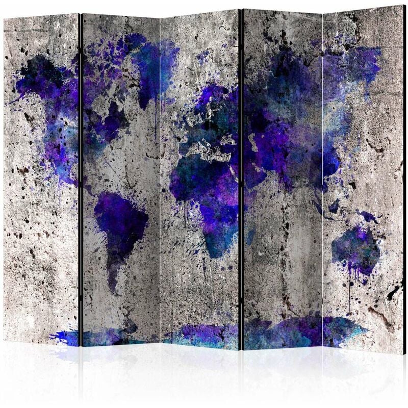 

Biombo - World Map: Ink Blots II [Room Dividers] Medidas 225X172