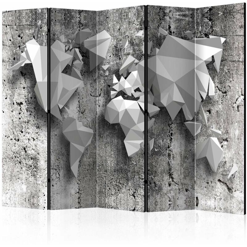 

Biombo - World Map: Origami II [Room Dividers] Medidas 225X172