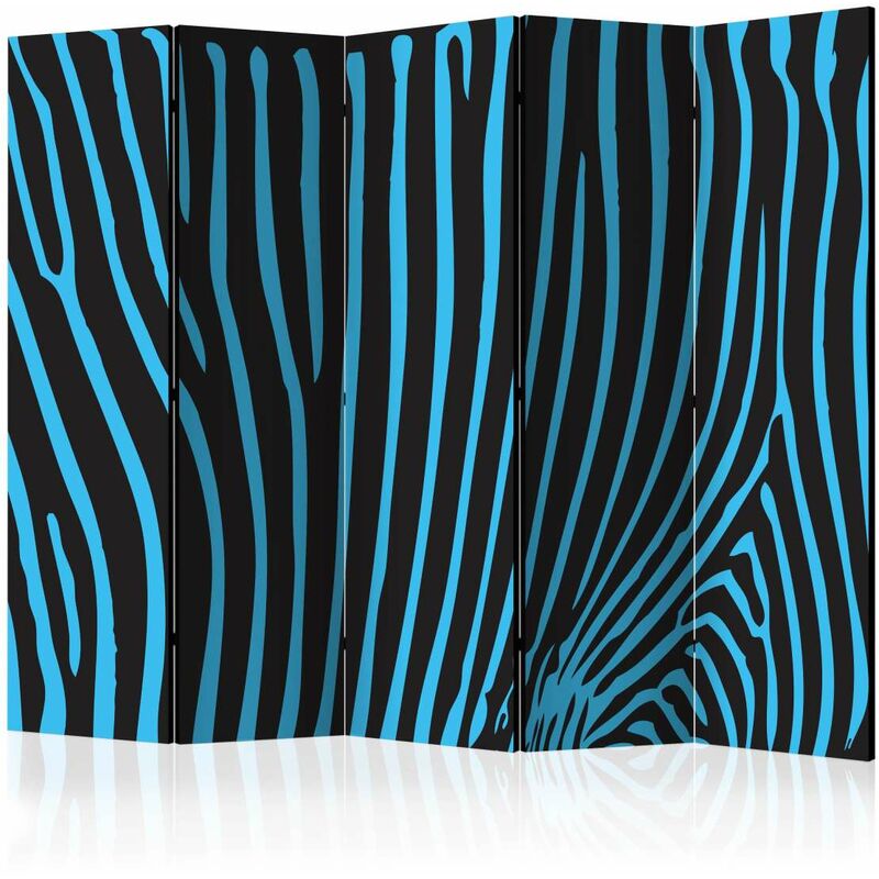 

Biombo - Zebra pattern (turquoise) II [Room Dividers] Medidas 225X172
