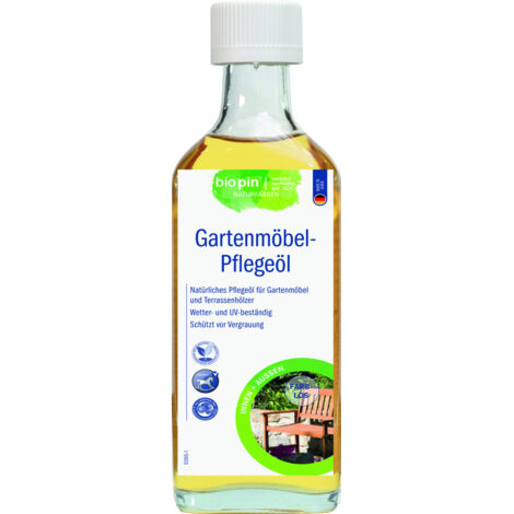 Biopin Naturfarben Gartenmöbel-Pflegeöl 250 ml farblos Holzschutzmittel