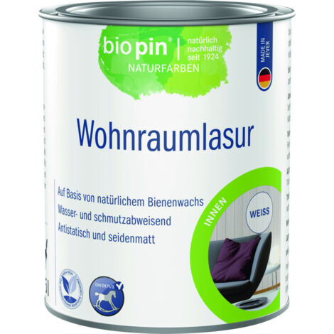 Biopin Wohnraumlasur 375 ml weiß Holzlasur