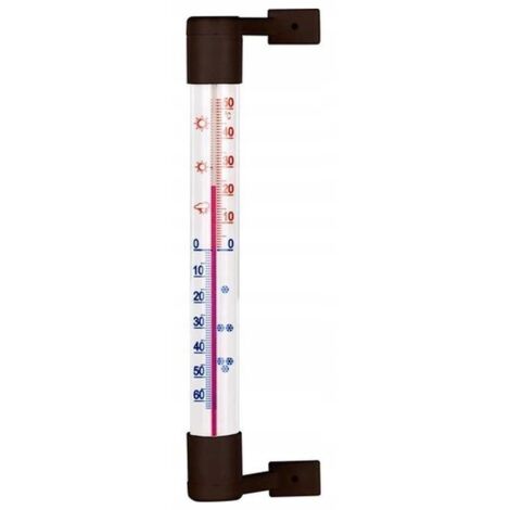 Bioterm Selbstklebendes Außenthermometer braun 18,1 cm
