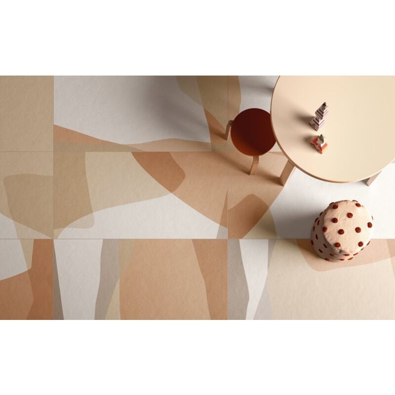 Stone By Stone - bioterre - shapes argilla - 120x120 - Naturel - (1,44 m²)