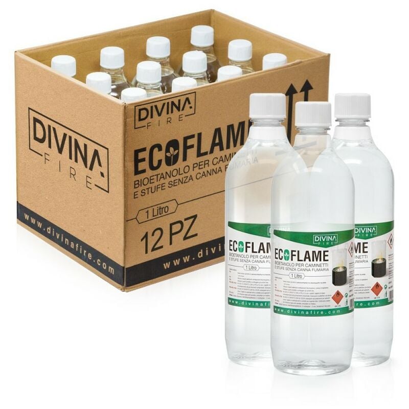 Bioéthanol Combustible Écologique Naturel pour Cheminées Biocheminées X12 Lt