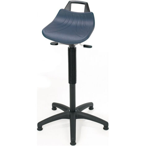 Bipedestador PU-espuma integral asiento h.610-860mm Ku.-base reposapiés/deslizantes suelo LOTZ