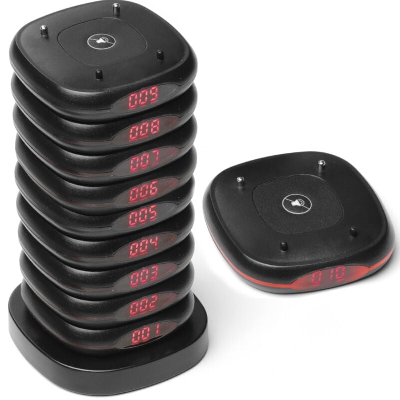Téléavertisseurs de restaurant pour le système de radiomessagerie, 10 pcs Hendi 201640