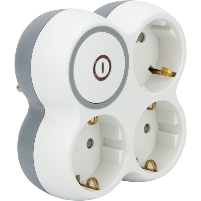 Triplite Schuko 16A + interrupteur - Blanc/Gris - Bolea Zenitech Triplite Schuko 16A + interrupteur - Blanc/Gris - Bolea Zenitech