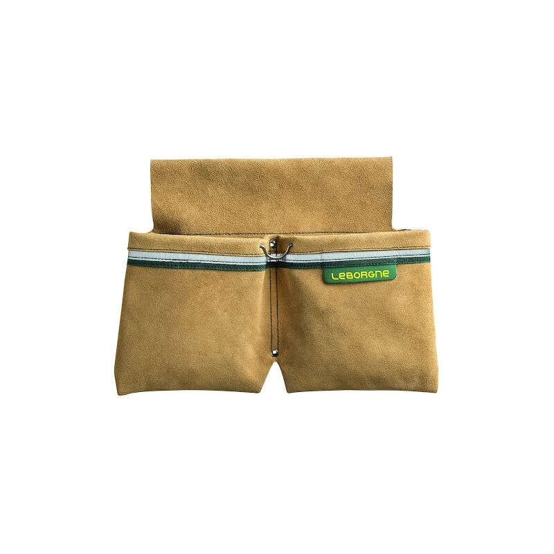 Leborgne - Poche à clous (2 poches) cuir avec porte tenaille