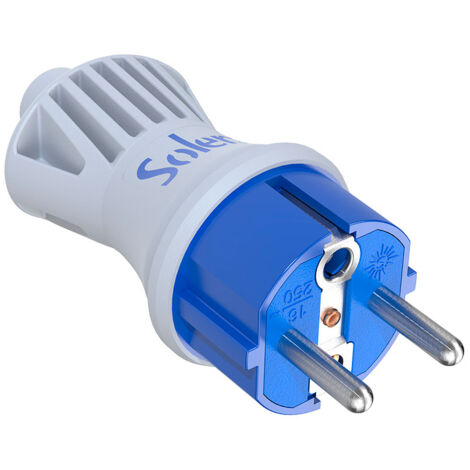 Bipolar Plug 16a 250v. ø 4.8mm Pins. White Material. Ip44. Solera 5706ckb Folding Cable Holder