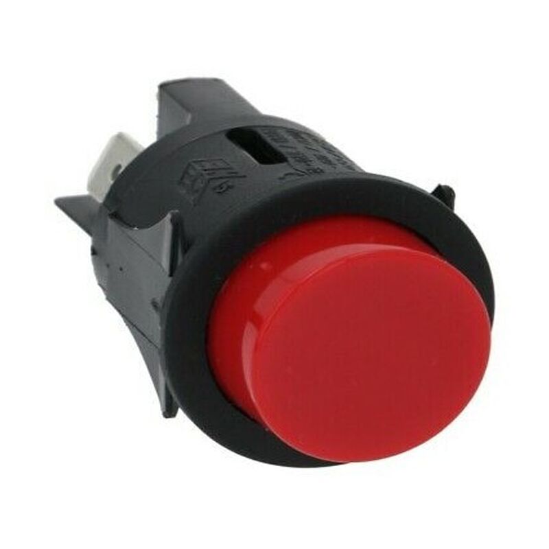 Red luminous bipolar button 250v standard