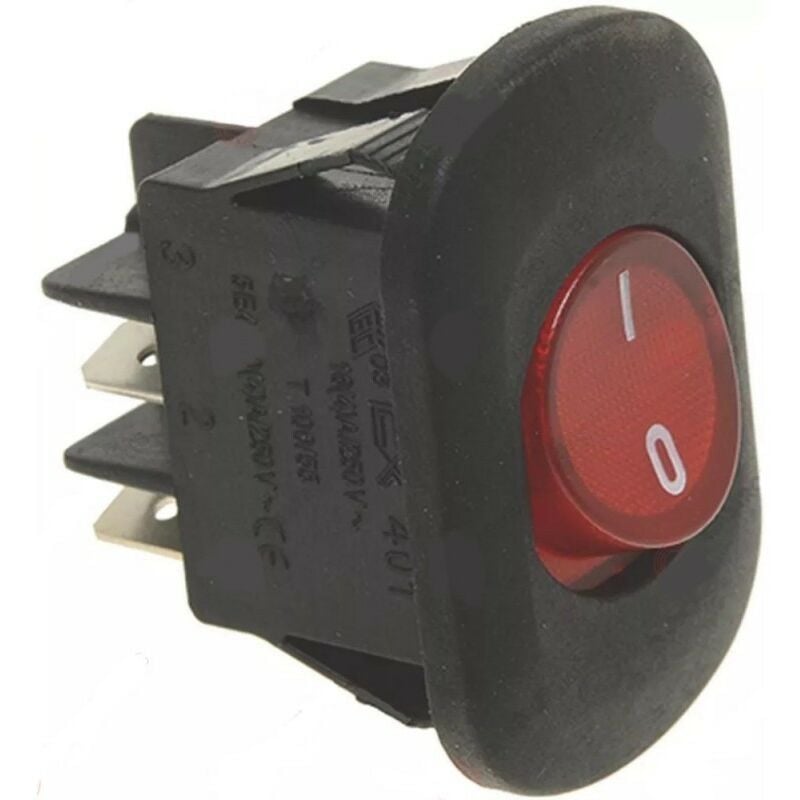 Reporshop - Red luminous bipolar switch 16a 250v standard