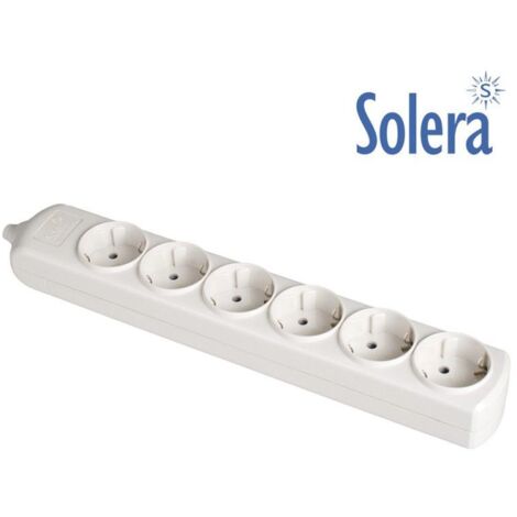 Bipolare Basis mit 6 Ausgängen t/tl 10/16A 250V Farbe Weiß Solera 8006