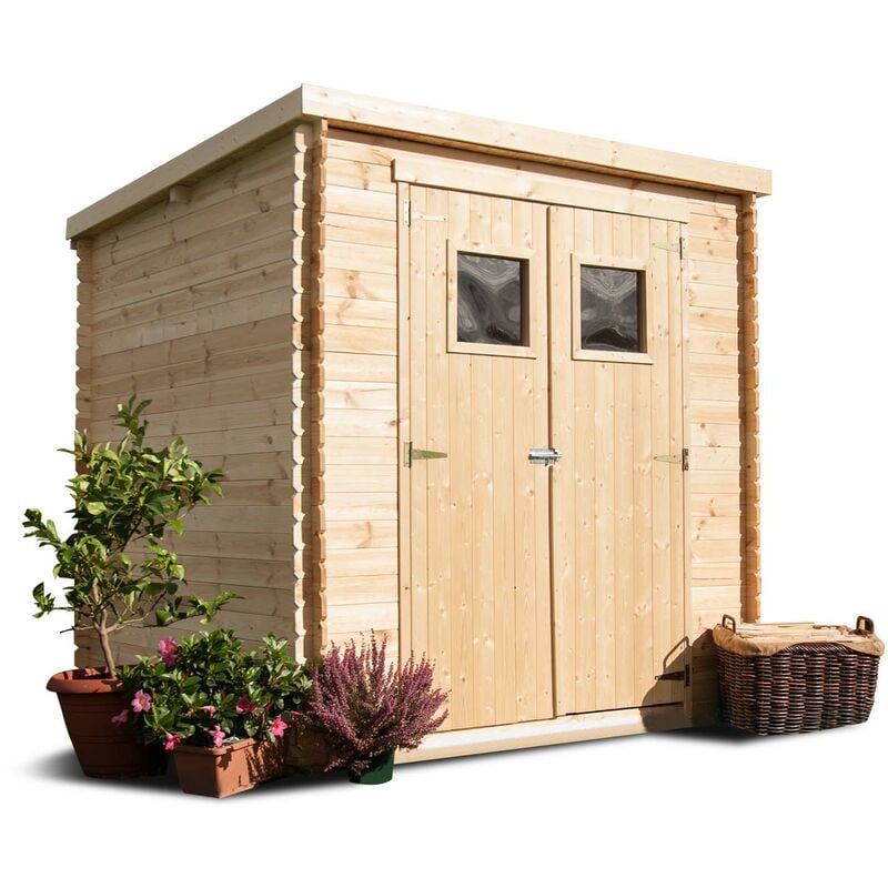 Birba - Abri de jardin en bois de sapin 200x200 cm