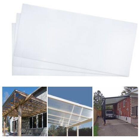 BIRCHTREE 4MM Polycarbonate Sheet 14PCS Greenhouse Panels Solid Glazing Clear