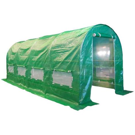 KMS BIRCHTREE 5M (L) x 2M (W) x 2M (H) Polytunnel Greenhouse Pollytunnel Galvanised Frame