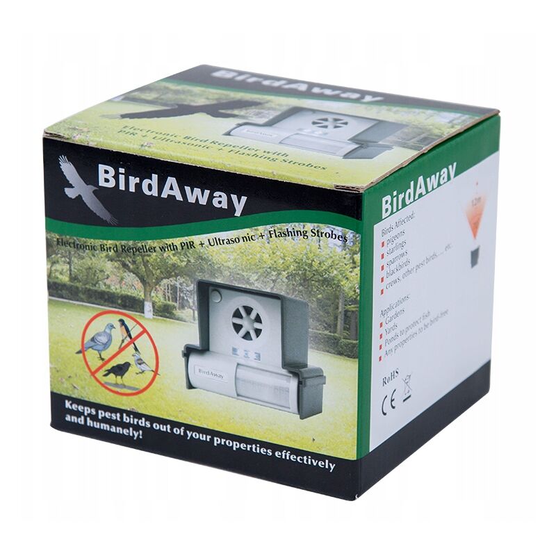 BIRD AWAY BIRD REPELLER pigeons étourneaux moineaux