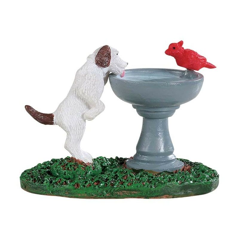 Lemax Bird Bath Dog Fountain Art.-nr. 94535